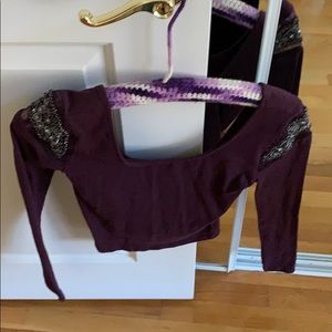 Urban outfitters purple crop top